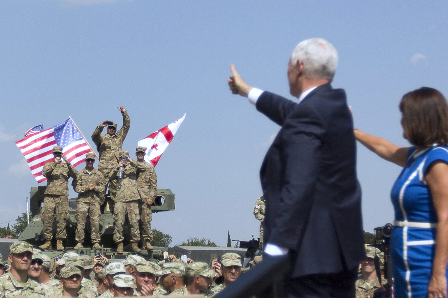 Vice President Mike Pence, Tuesday, Aug 1, 2017, Tbilisi, Georgia.  (Official White House Photo by D. Myles Cullen)