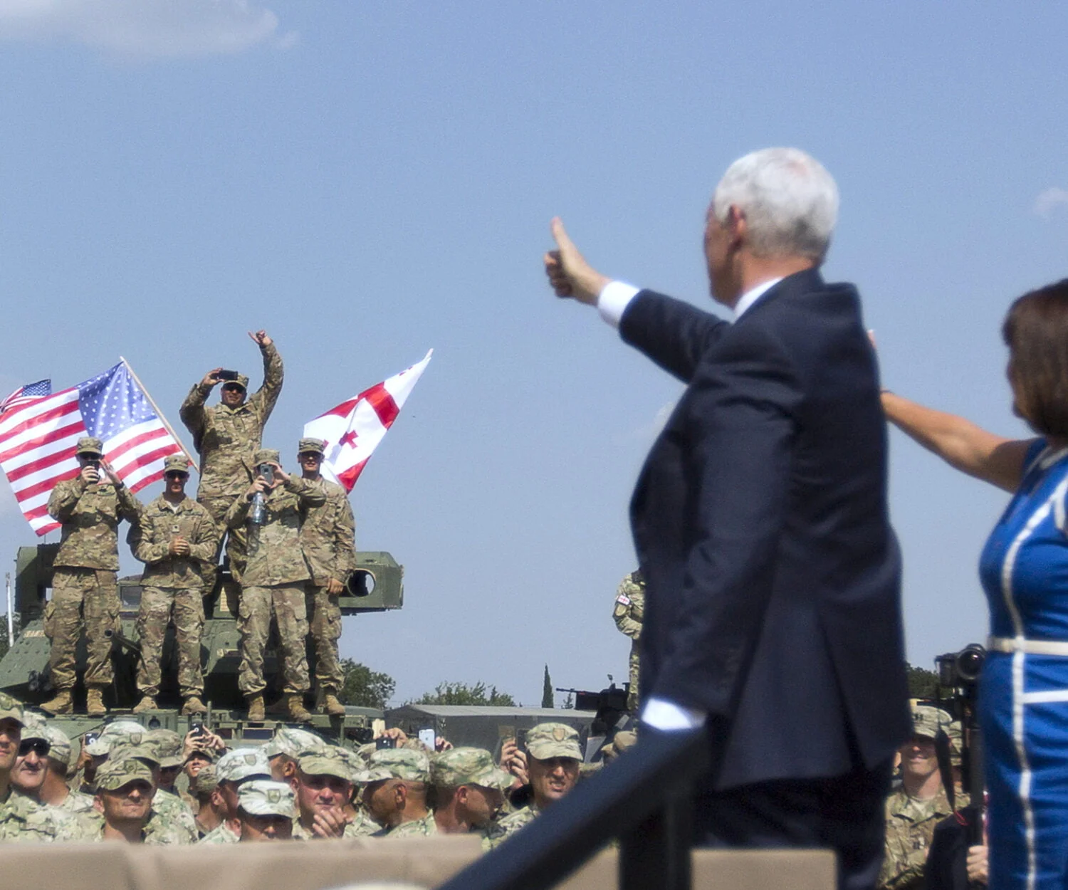Vice President Mike Pence, Tuesday, Aug 1, 2017, Tbilisi, Georgia.  (Official White House Photo by D. Myles Cullen)