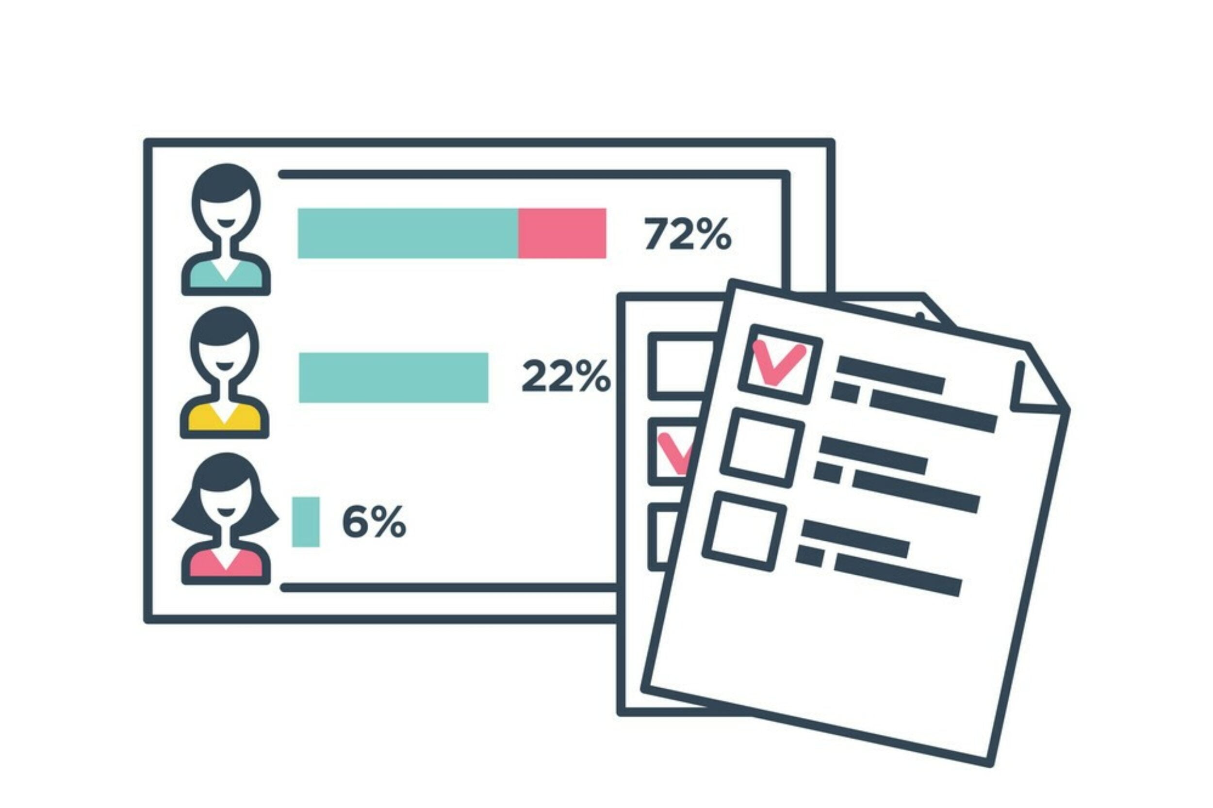 Vote period election fever people candidates on pages with text campaign of person vector statistics and information about results of voting pictures and text checkmarks and percentage ticks.